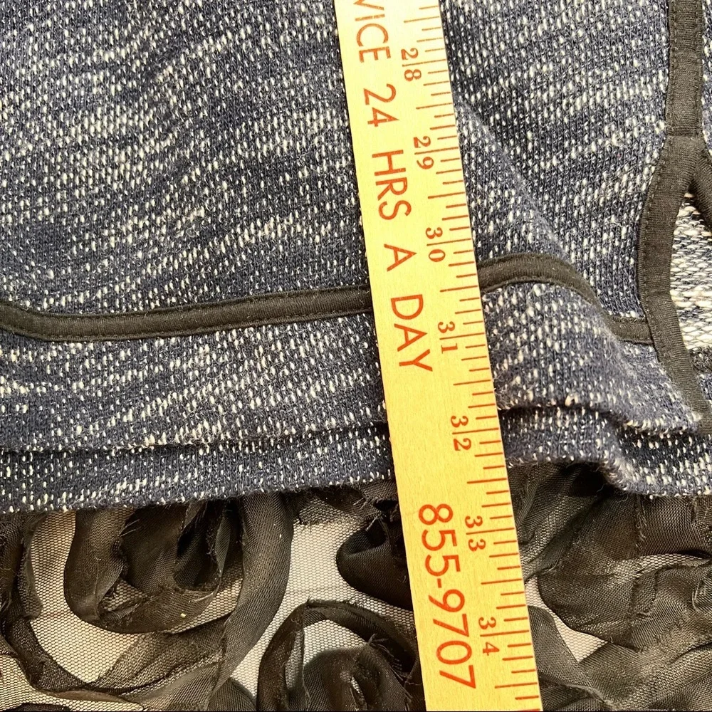 Madewell Knit Navy Blue Shirt Dress Women's Medium Casual Beachy Nautical Preppy - Picture 6 of 8